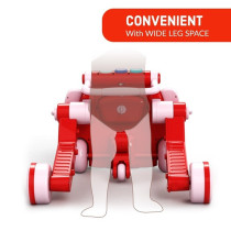 Teknum 3-IN-1 Baby Walker/ Kids Cycle/ Scooter Skates w/ Musical keyboard - Red For 4Months+, Unisex (TK_3in1WA_RD)