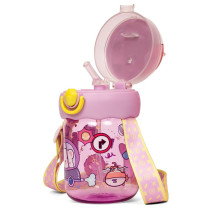 Eazy Kids Water Bottle 580ml with straw - Purple