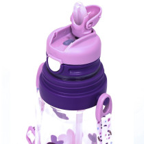 Eazy Kids Water Bottle 600ml with straw - Purple