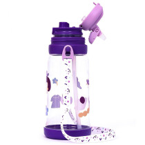 Eazy Kids Water Bottle 600ml with straw - Purple