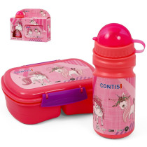 Eazy Kids Lunch Box with Bottle - Pink