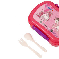 Eazy Kids Lunch Box with Bottle - Pink