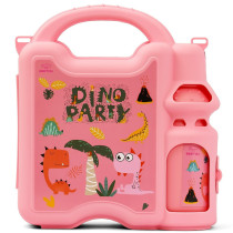 Eazy Kids Lunch Box with Bottle - Pink