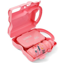 Eazy Kids Lunch Box with Bottle - Pink