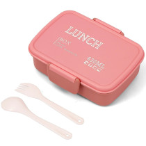 Eazy Kids Lunch Box with Bottle - Pink