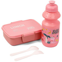 Eazy Kids Lunch Box with Bottle - Pink