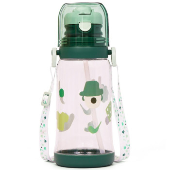 Eazy Kids Water Bottle 600ml with straw - Green