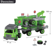Little Story - Kids Toy Sanitation Truck with 2 Mini Truck - Green