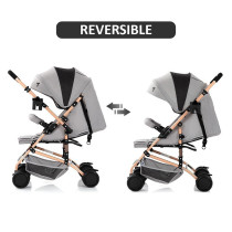 Teknum Reversible Trip Stroller w/ Ace Diaper Bag - Grey For 6-36Months, Unisex (CM_TKLS_RTSADP_GY)