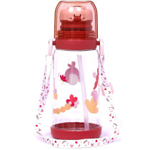 Eazy Kids Water Bottle 600ml with straw - Pink