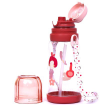 Eazy Kids Water Bottle 600ml with straw - Pink