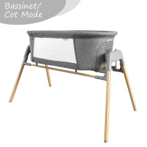 Teknum 3-IN-1 Baby Rocker Bassinet/ Infant Crib w/ Mosquito net - Grey For 0-6Months, Unisex (TK_3IN1RKBS_GY)