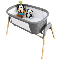 Teknum 3-IN-1 Baby Rocker Bassinet/ Infant Crib w/ Mosquito net - Grey For 0-6Months, Unisex (TK_3IN1RKBS_GY)