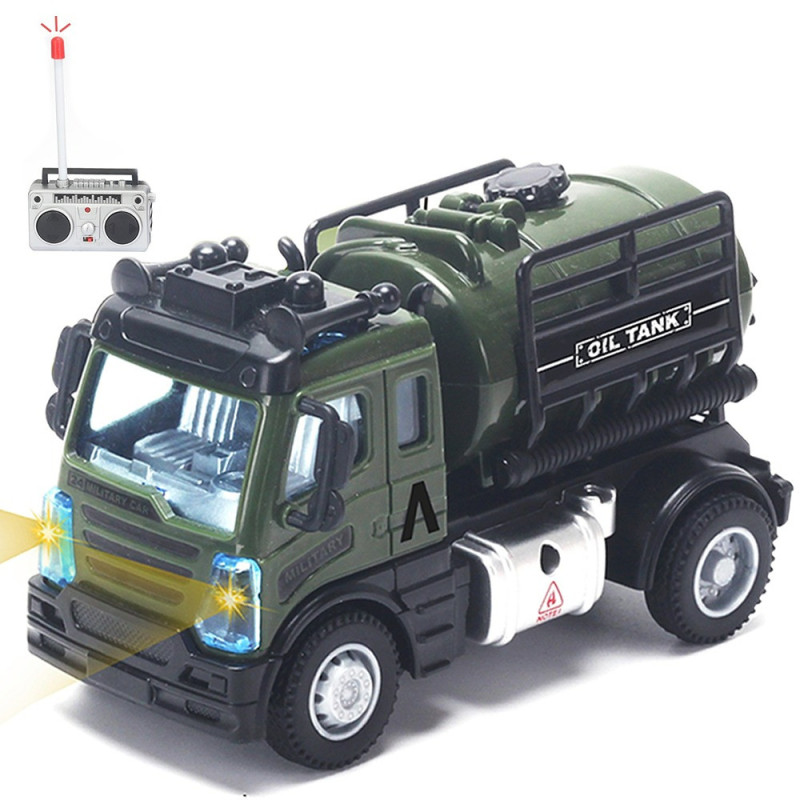 Little Story - Kids Toy Military Truck with Remote Control - Green
