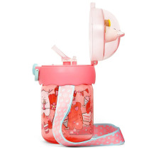 Eazy Kids Water Bottle 580ml with straw - Rose Red