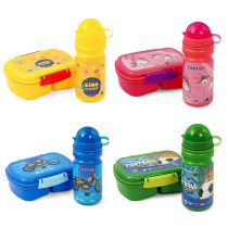 Eazy Kids Lunch Box with Bottle - Blue