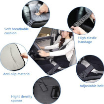 Teknum Maternity Car Seat Belt Adjuster/ Pregnant Moms Belly Strap, ExpectantÂ Mother w/ Cushion Seat - Grey For , Suitable for Mumz (TK _MSCBA_GY)