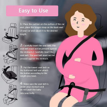 Teknum Maternity Car Seat Belt Adjuster/ Pregnant Moms Belly Strap, ExpectantÂ Mother w/ Cushion Seat - Grey For , Suitable for Mumz (TK _MSCBA_GY)