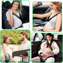 Teknum Maternity Car Seat Belt Adjuster/ Pregnant Moms Belly Strap, ExpectantÂ Mother w/ Cushion Seat - Grey For , Suitable for Mumz (TK _MSCBA_GY)