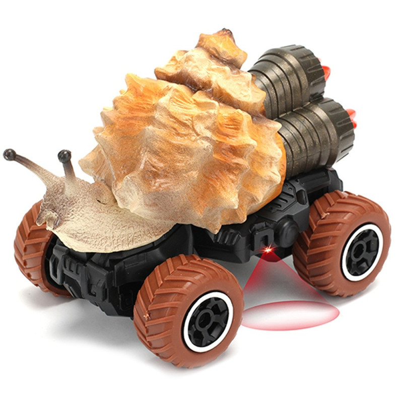 Little Story - Kids Toy 2 Channel Snail Car with Remote Control - Brown