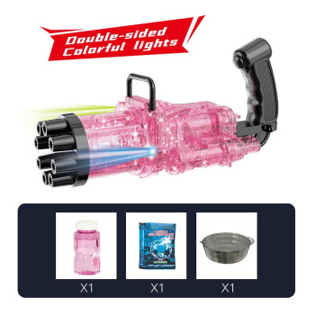 Little Story - 8 Holes Bubble Machine Kids Gun, Pink