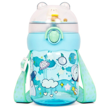 Eazy Kids Water Bottle 580ml with straw - Green