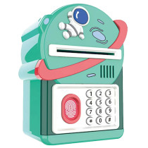 Little Story - Cute Piggy Bank with Fingerprint Lock & Music - Astronaut Green