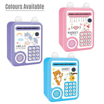 Little Story - Cute Piggy Bank with Fingerprint Lock & Music - Unicorn Purple