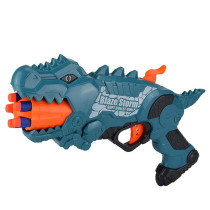 Little story Kids Manual Dinosaur Bullet Gun with 20 Soft Bullets - Green