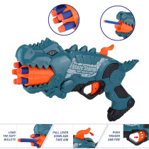 Little story Kids Manual Dinosaur Bullet Gun with 20 Soft Bullets - Green