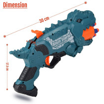 Little story Kids Manual Dinosaur Bullet Gun with 20 Soft Bullets - Green