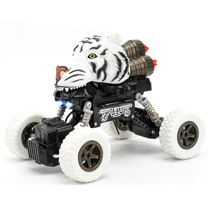 Little Story - Kids Toy Tiger Car with Remote Control - White