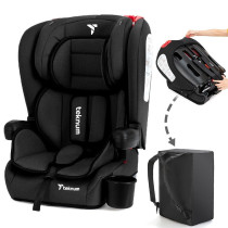 Teknum Pack and Go Foldable Car Seat w/ Ace Ivory Diaper Bag, Black, CM_TKLS_CS03ADP_BKIV