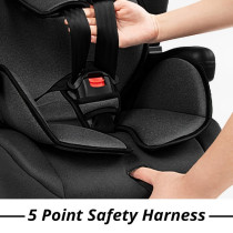 Teknum Pack and Go Foldable Car Seat w/ Ace Ivory Diaper Bag, Black, CM_TKLS_CS03ADP_BKIV