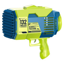 Little Story - 132 Holes Bubble Machine Gun with Light/Bubble Maker for Kids Indoor & Outdoor- Green