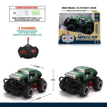 Little Story - Kids Toy 2 Channel Military Car with Remote Control - Green