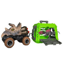 Little Story - Kids Toy Pull Back Dinosaur with Cage - Brown