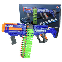 Little Story Kids Battery Operated Bullet Gun with 40pcs Soft Bullets - Blue