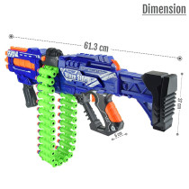Little Story Kids Battery Operated Bullet Gun with 40pcs Soft Bullets - Blue
