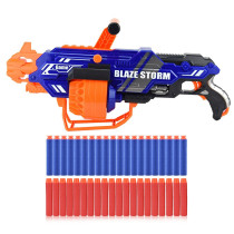 Little Story Kids Battery Operated Bullet Gun with 40pcs Soft Bullets - Blue