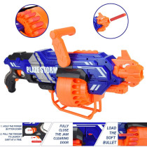 Little Story Kids Battery Operated Bullet Gun with 40pcs Soft Bullets - Blue