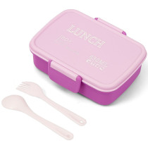 Eazy Kids Lunch Box with Bottle - Purple