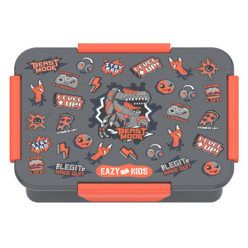 Eazy Kids Lunch Box, Gen Z - Grey, 850ml