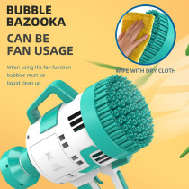 Little Story - 108 Holes Bubble Machine Gun with Light/Bubble Maker for Kids Indoor & Outdoor- Cyan