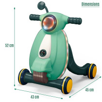 Little Story - Multifunctional Baby Walker with Light & Music, Fun & Learning Toy - Green