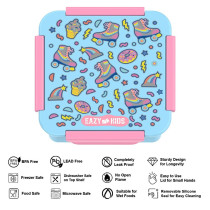 Eazy Kids Lunch Box, Gen Z Skater - Blue, 650ml