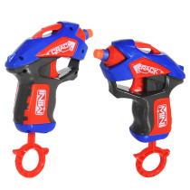 Little Story Kids Manual Mini Bullet Gun with 10 Soft Bullets - Pack of 2 - Blue