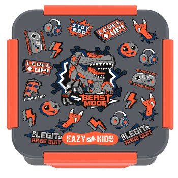 Eazy Kids Lunch Box, Gen Z - Grey, 650ml