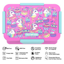 Eazy Kids Lunch Box, Gen Z - Pink, 850ml
