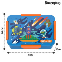 Eazy Kids Lunch Box, Space - Blue, 850ml